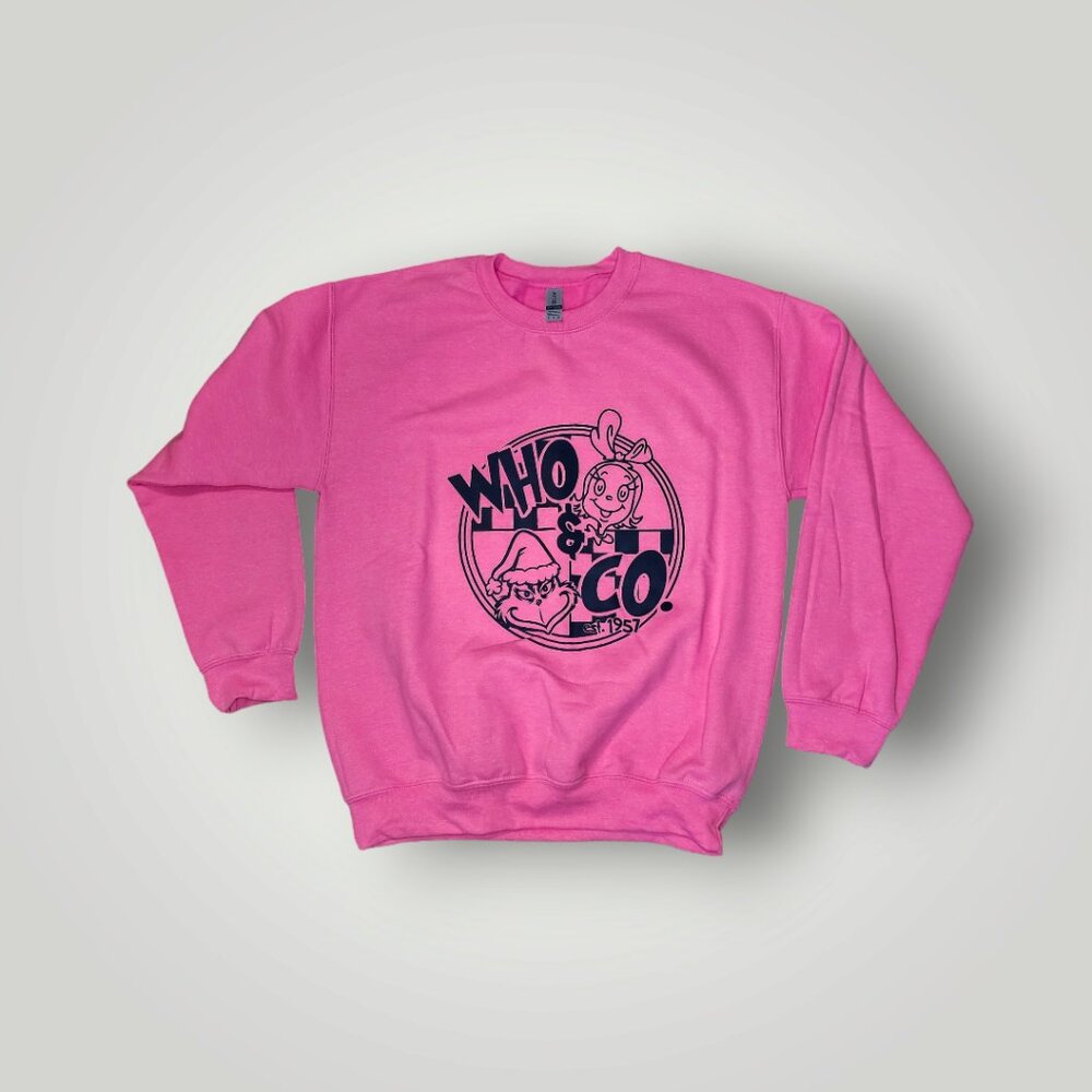 Who & Co. Fleece Sweatshirt, Safety Pink, Size Medium
